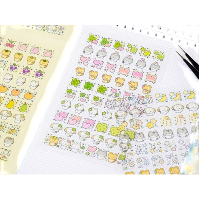 Nhãn dán hàng ngày MADEIN KOREA / Mini Square (Bộ 4)