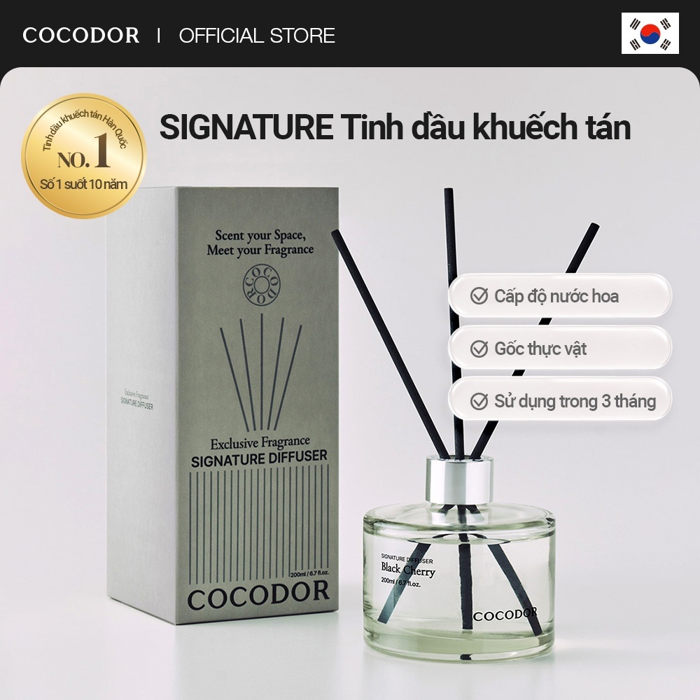 COCODOR Que khuếch tán đặc trưng 200ml/ Nhiều Hương/ Que hương thơm Hàn Quốc/…