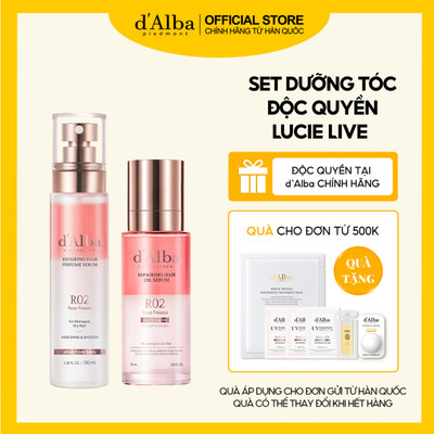 [Live] Combo độc quyền Lucie Chăm sóc tóc toàn diện dầu dưỡng tóc 75ml và xịt dưỡng tóc 100ml