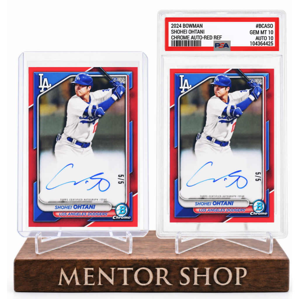 [Cửa hàng cố vấn] ✨ Thẻ tùy chỉnh SHOHEI OHTANI 2024 Bowman Chrome Red Auto 5 / 5 – Bộ sưu tập cao c