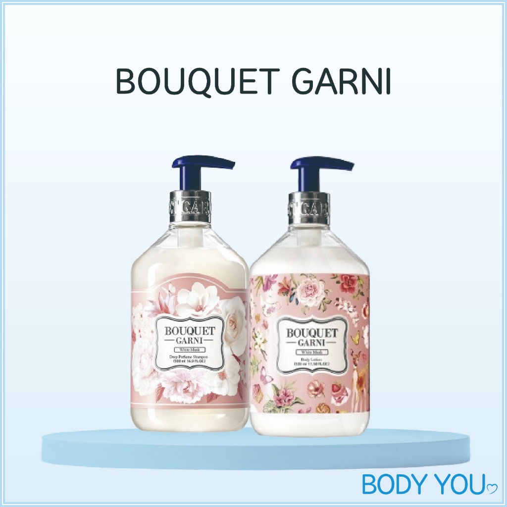 [Bouquet Garni] Deep Perfume Body Lotion / Shampoo 500ml White Musk / [100% Genuine]