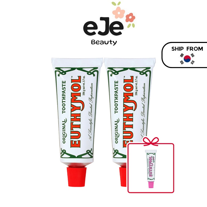 [EUTHYMOL] Kem Đánh Răng Chính Hãng 106g * 2EA + Quà Tặng Đặc Biệt (20g)