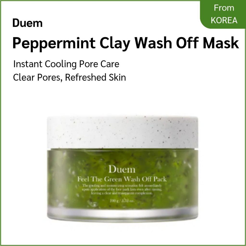 Peppermint Clay Wash Off Mask Pore Care Oil Control Blackhead Cooling Face Pack 100g