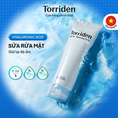 [Torriden Chính hãng] Sữa rửa mặt tạo bọt làm sạch da DIVE IN chứa Hyaluronic Acid, 150ml, Cleansing Foam