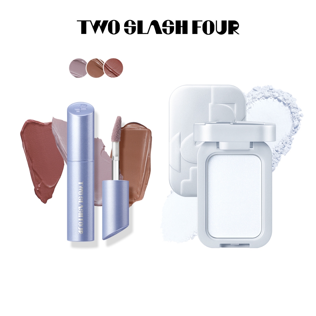 [TWO SLASH FOUR] Set Mini Phấn Phủ Làm Mịn Da & Son Tint Bóng - Reflecting Skin Finisher Mini + Clou