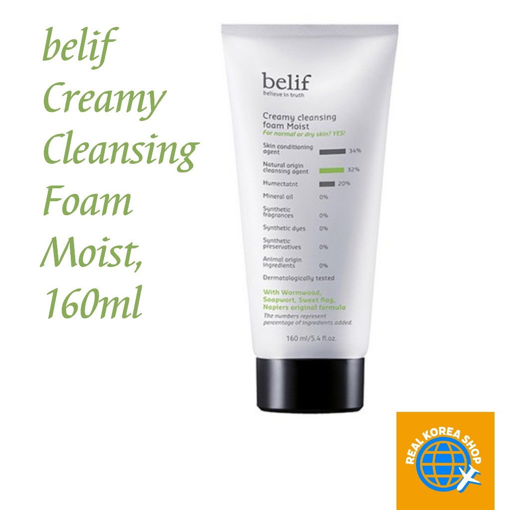 Sữa rửa mặt tạo bọt belif Creamy, 160ml