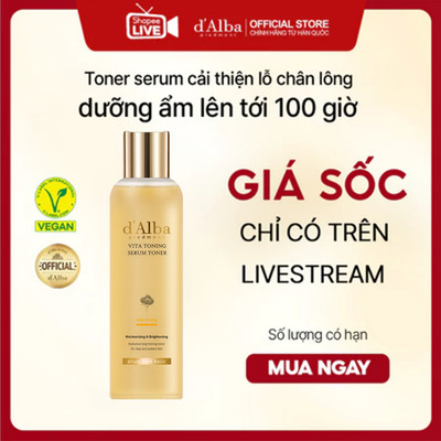 [1.Live] d'Alba Serum Toner dưỡng ẩm  White Truffle Serum dưỡng ẩm 180ml