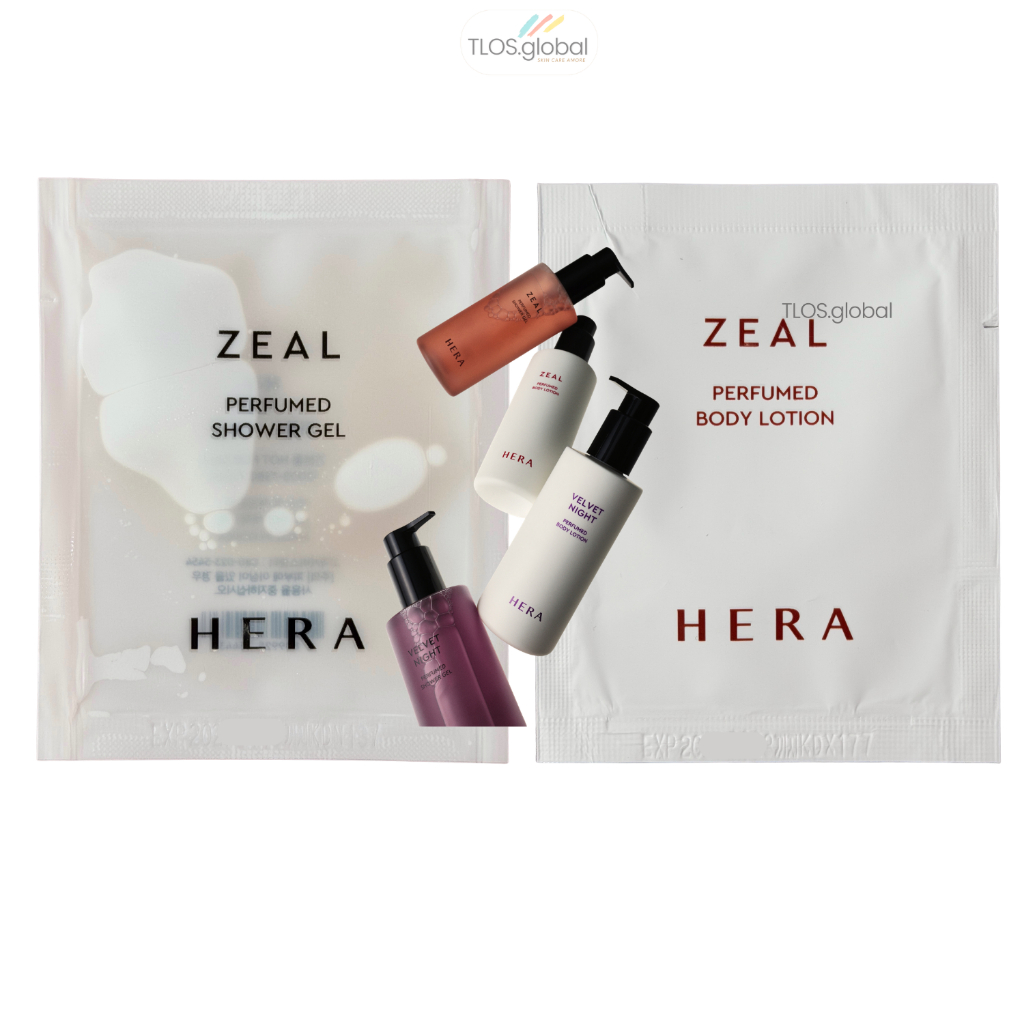 XẢ KHO| 10 gói Sữa dưỡng thể HERA Zeal Blooming Perfumed Body Lotion 4ml hoặc Sữa tắm Shower Gel 4ml