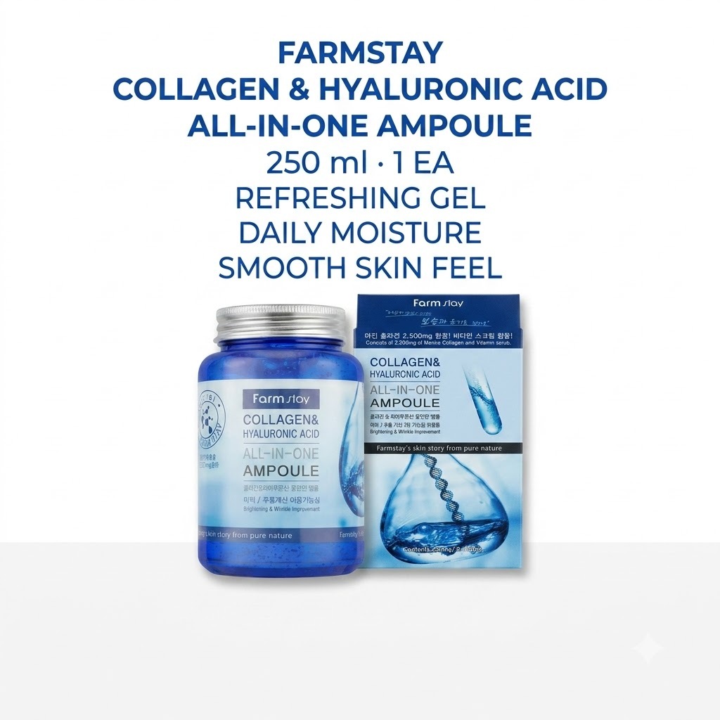 [farmstay] Collagen & Hyaluronic Acid All-in-One Ampoule 250ml 1pc