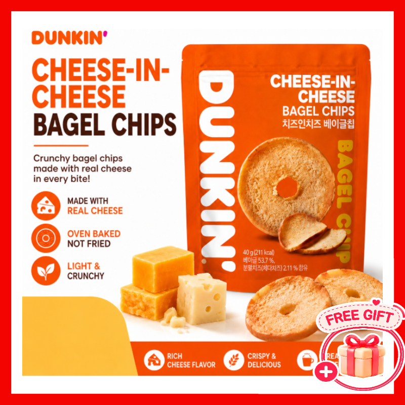 Dunkin Cheese In Delight Bagel Chips 60g / Snack giòn Hàn Quốc