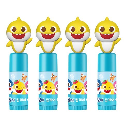 [Atex] Son dưỡng môi Pinkfong Baby Shark 3.8g * 4ea / K-Beauty Lip Balm / Chăm sóc môi cho trẻ em