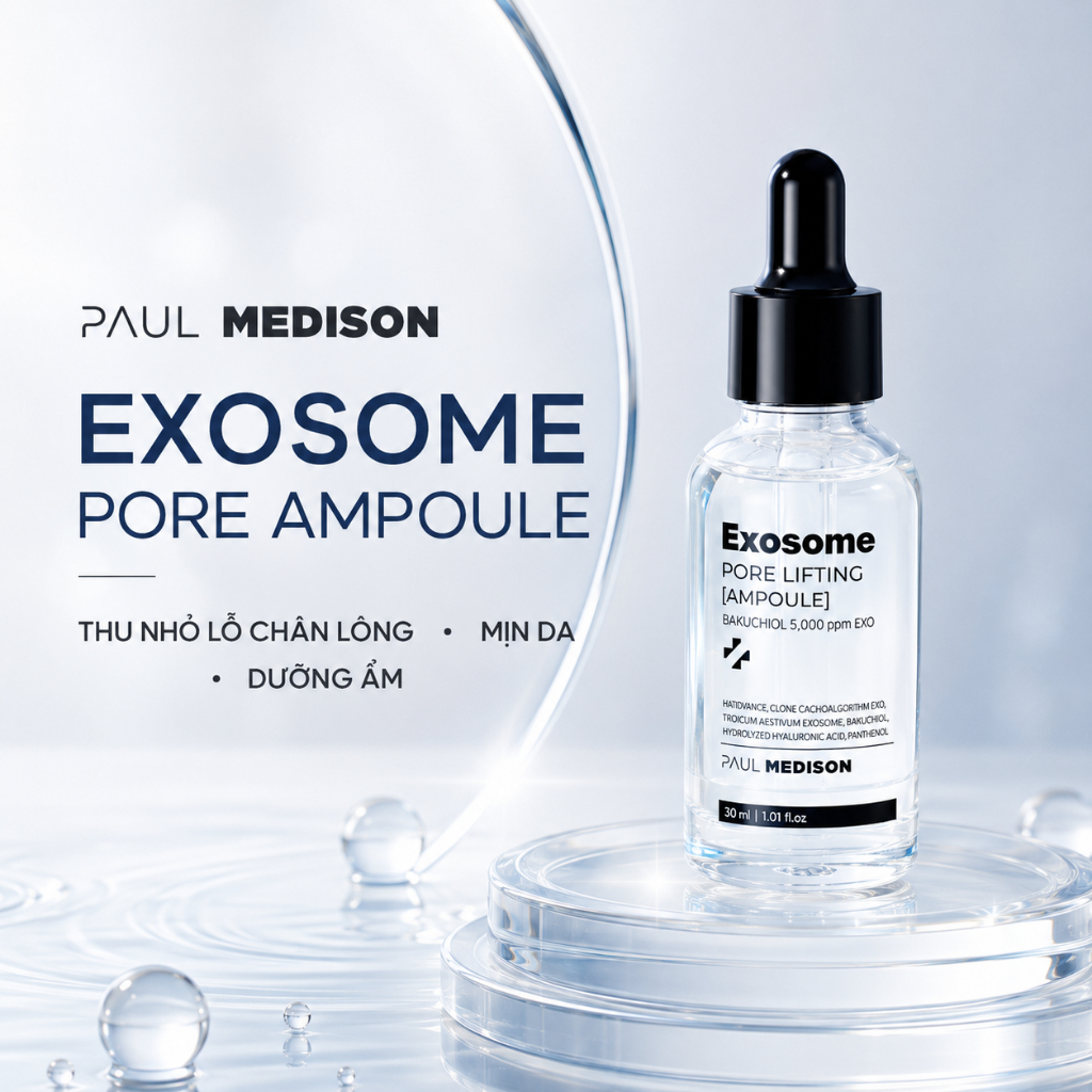 PAUL MEDISON Exosome Pore Ampoule 30ml | Serum Niacinamide Hàn Quốc dành cho làn da mịn màng và dưỡn