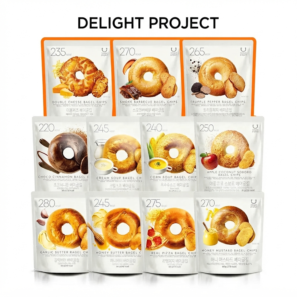 [Olive young] Chip Bagel Delight Project - Snack giòn
