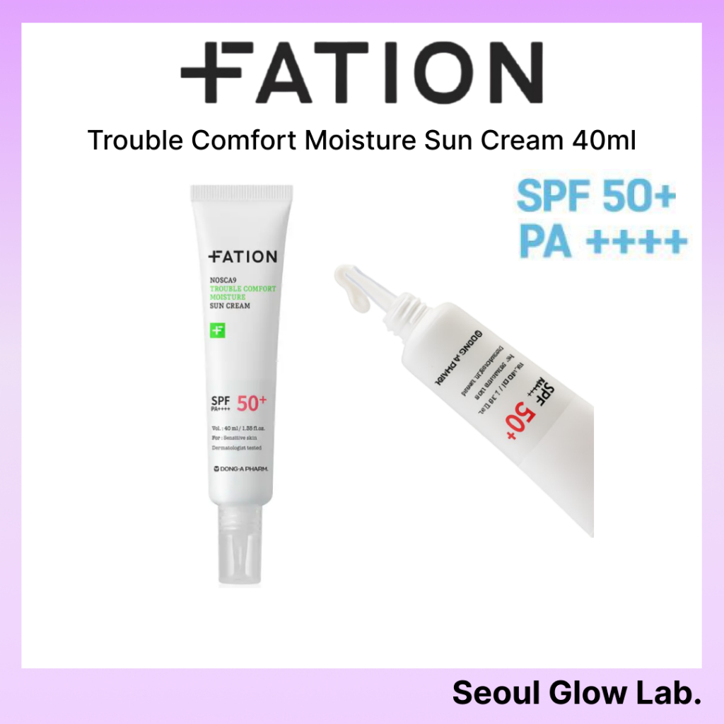 [FATION] Kem chống nắng Nosca9 Trouble Comfort Moisture 40ml SPF50 + PA + + + +, Kem chống nắng dưỡn