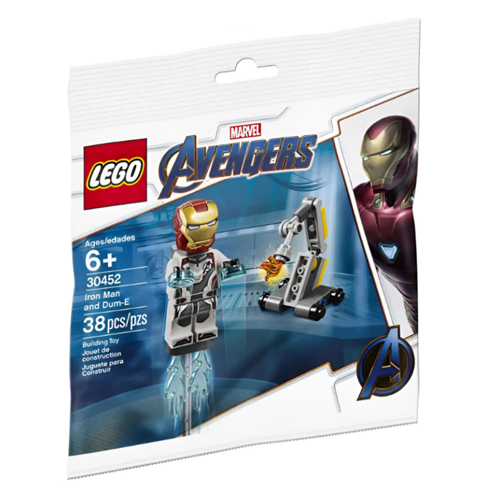 LEGO Marvel Avengers 30452 Iron Man và Dum-E | 38 chiếc Polybag | Bộ xây dựng nhân vật mini Iron Man