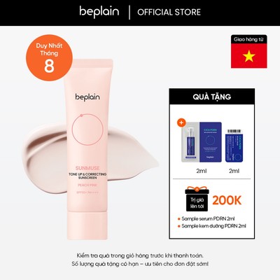 [Beplain Chính Hãng] Kem chống nắng BEPLAIN Sunmuse lai Vật Lý & Hoá Học, Nâng Tone hồng rạng rỡ và Sáng da SPF 50+ PA++++ 50ml Peach Pink