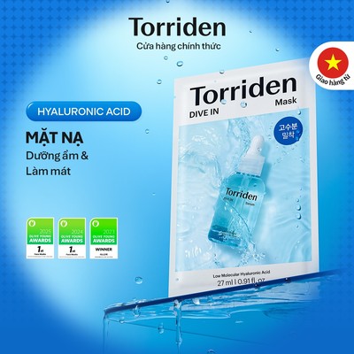 [1 miếng] [Hàng Tặng Kèm Không Bán] Torriden Mặt nạ giấy DIVE IN chứa Hyaluronic Acid