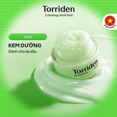 [Torriden Chính hãng] Kem dưỡng da BALANCEFUL CICA, 80ml, Cream