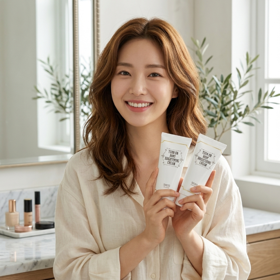 Tenzero Turn On Body Brightening Cream 180ml 1 + 1 Set - K-Beauty Tone Up Glow