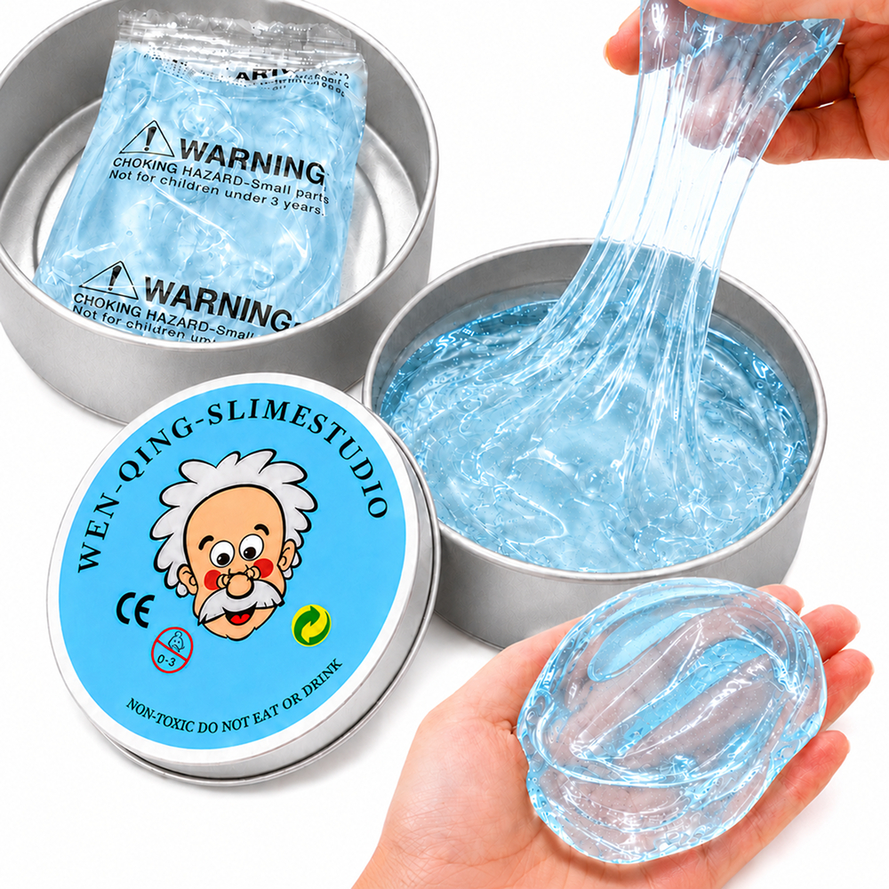 WEN QING Slime Studio Trong Suốt Bác Sĩ Putty Slime 75g 1PC Trong Suốt Co Giãn Fidget Đồ Chơi Cảm Gi