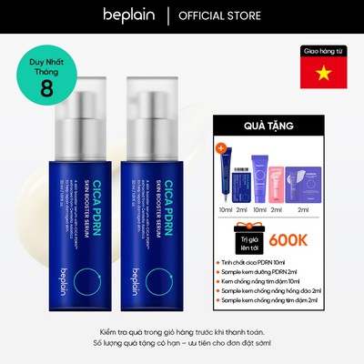 [Beplain Chính Hãng] [Combo độc quyền 30ml X2] Tinh chất BEPLAIN PDRN Rau Má phục hồi & tái sinh tổn thương cho da trẻ hoá, cấp ẩm & căng bóng Cica PDRN Skin Booster Serum 30ml +30ml