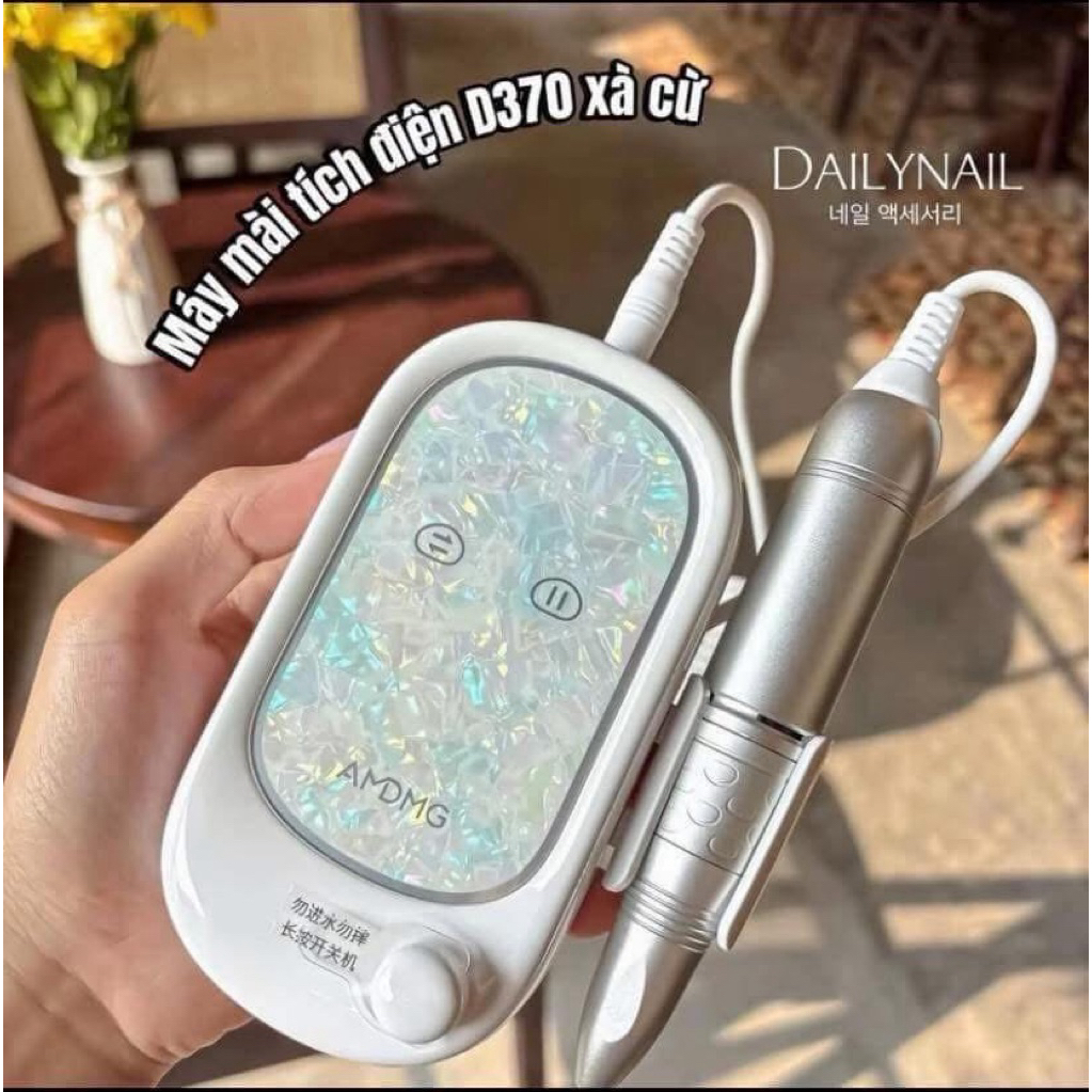Máy mài móng tay tích điện D370 mặt khảm xà cừ