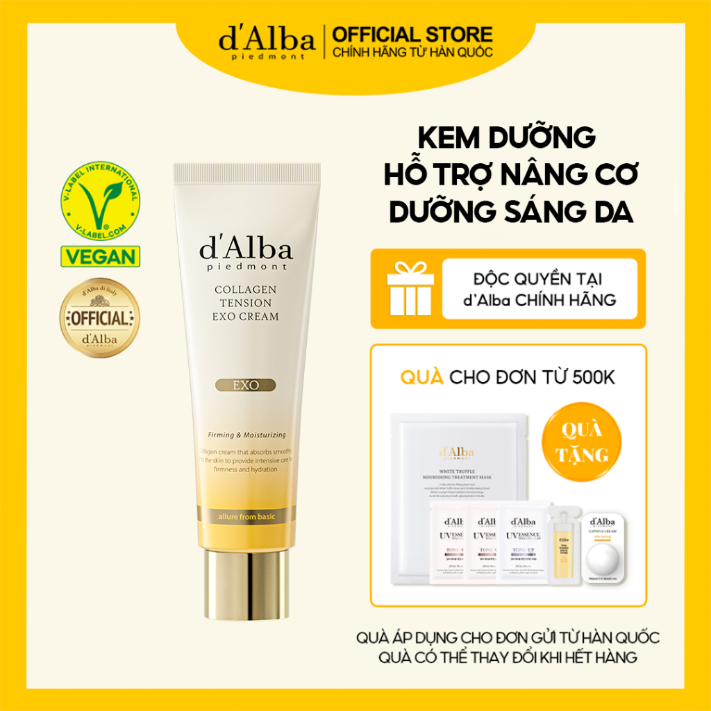 [d’Alba Official] Kem Dưỡng Hỗ Trợ Nâng Cơ, Căng Bóng Và Dưỡng Sáng Da d’Alba Collagen Tension EXO C