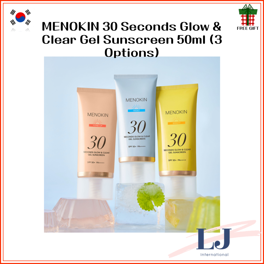 Kem chống nắng MENOKIN 30 Seconds Glow & Clear Gel 50ml (3 lựa chọn)