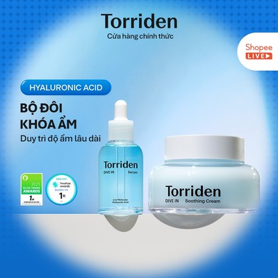 [Torriden X Hannah Olala] [SET] Serum và kem dưỡng làm dịu da DIVE IN, 50ml+100ml, set