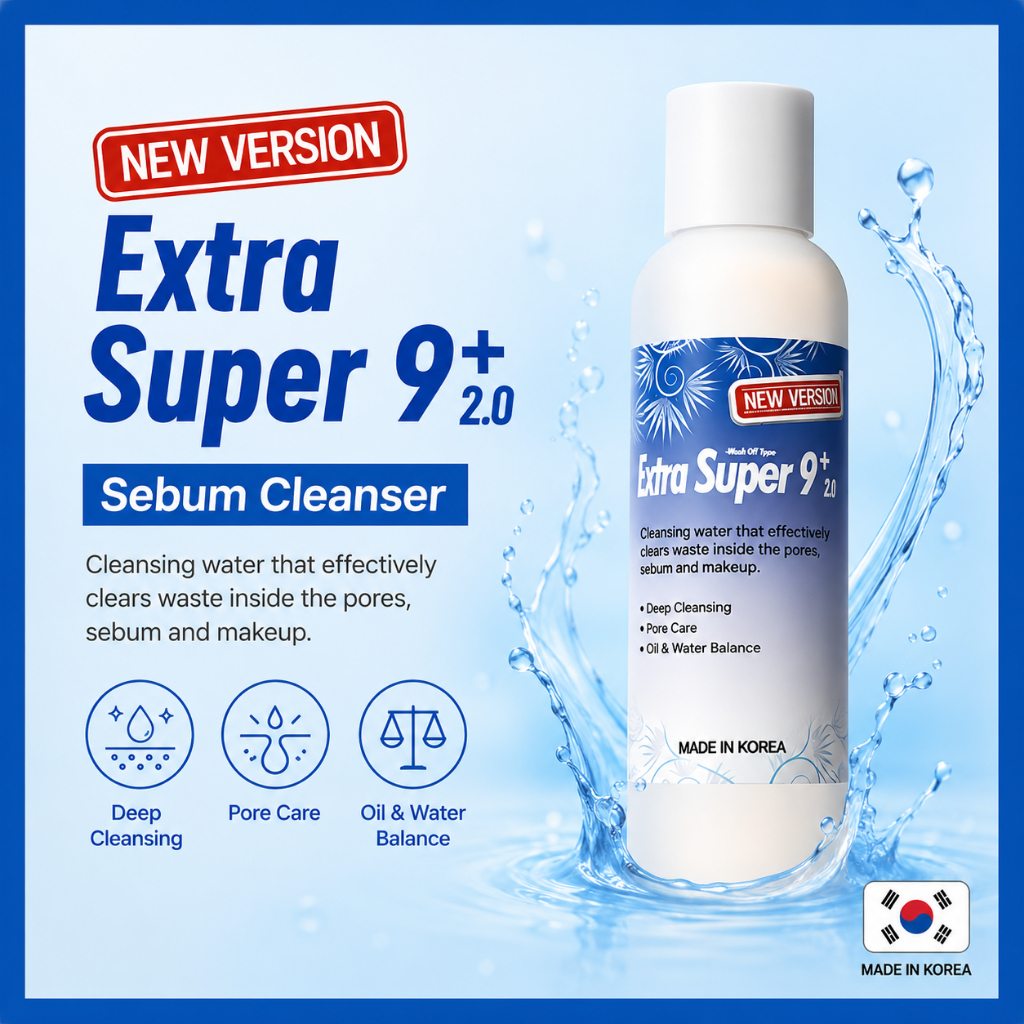 [MEDIPEEL] Sữa rửa mặt Extra Super 9 Plus 2.0 Sebum 100ml / Sữa rửa mặt Hàn Quốc / Sữa rửa mặt chăm 