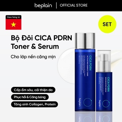 [BEPLAIN X KOL] [Combo Độc Quyền] Tinh chất BEPLAIN Cica PDRN Skin Booster Serum 30ml &  Toner tinh chất BEPLAIN Cica PDRN Activating Essence Toner 155ml – Phục hồi, tái sinh da, trẻ hoá & căng bóng
