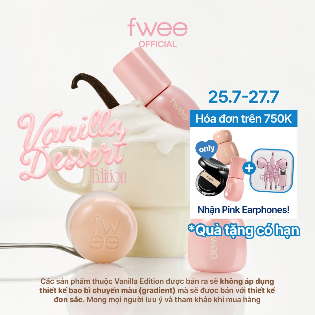 Fwee Vanilla Dessert Edition (Rose Obsession / Voluming Gloss / Pudding Pot)