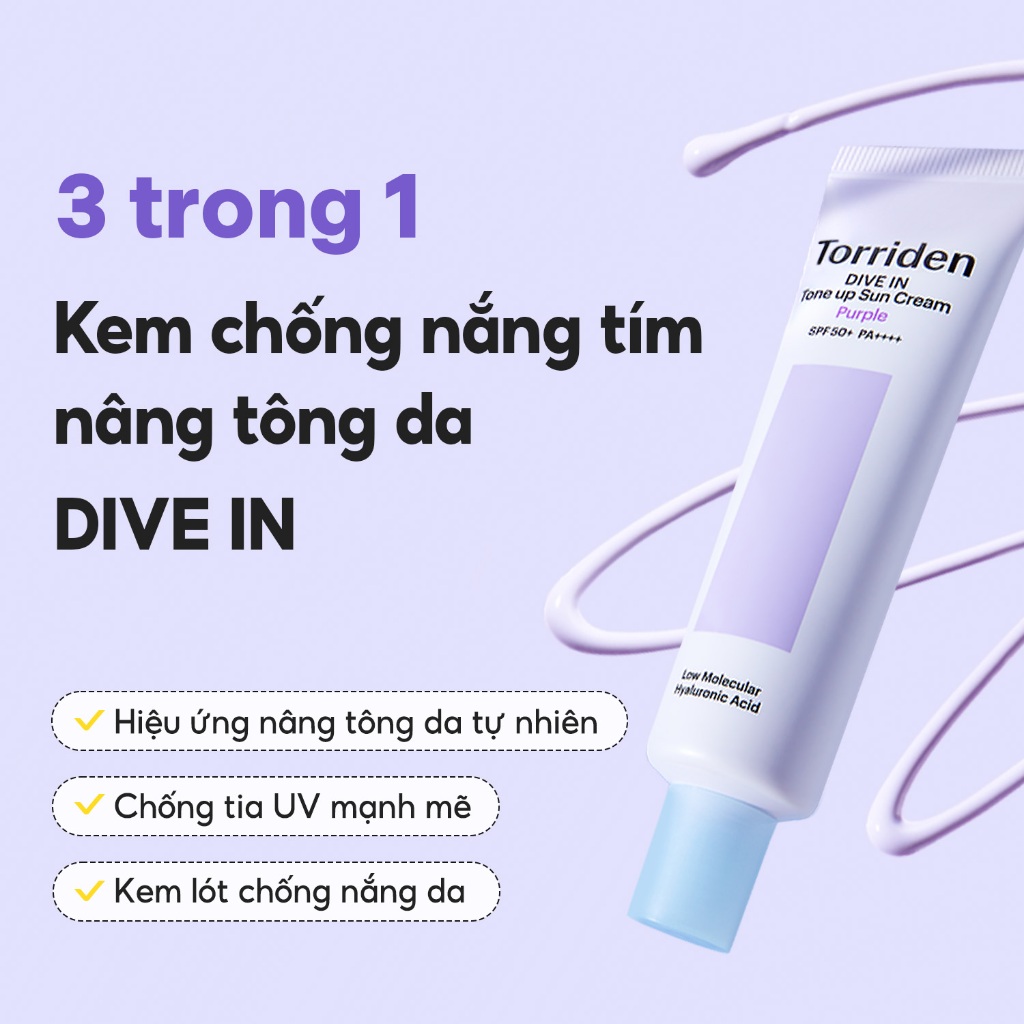 [Torriden Chính hãng] Kem chống nắng nâng tông da Dive-In, 60ml, Sun Cream | BigBuy360 - bigbuy360.vn