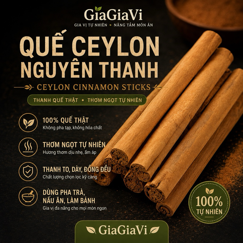 Quế Ceylon 150g | Ceylon Cinnamon Sticks & Powder | Quế Sri Lanka Nguyên Chất | Gia Vị, Pha Trà, Làm