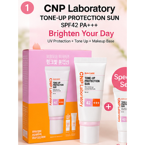 CNP LABORATORY Kem chống nắng phòng thí nghiệm CNP SPF42 PA + + + 50ml | Kem chống nắng Tone Up Hàn 