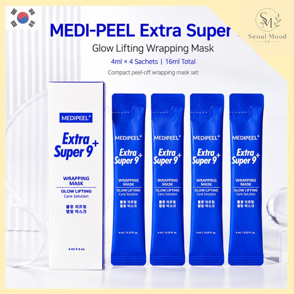 [MEDI-PEEL] Mặt nạ gói nâng Extra Super 9 Plus Glow 4ml x 4 | Mặt nạ lột Daiso Hàn Quốc