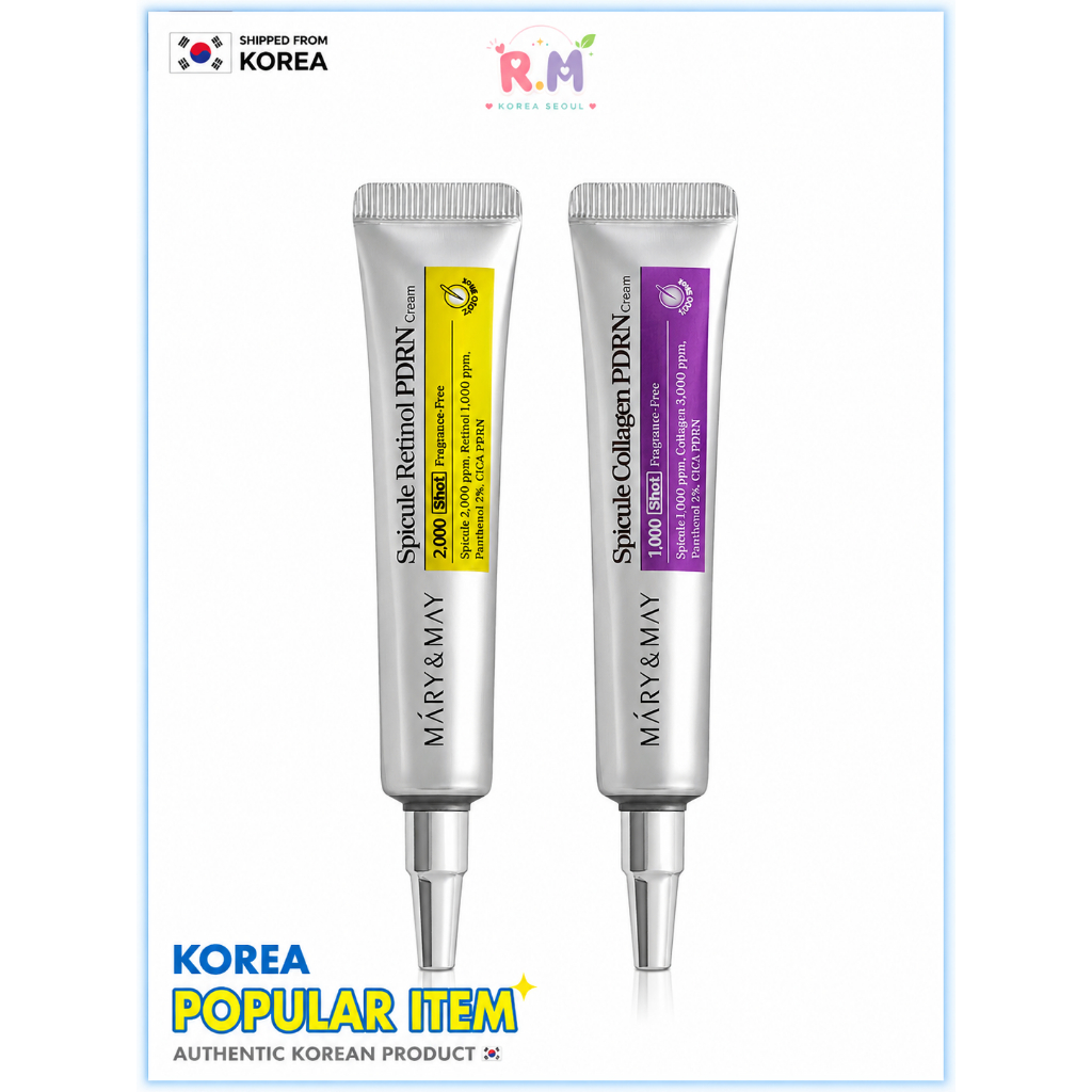 [MARY & MAY] Kem Spicule Retinol 15g / Kem Collagen Spicule 15g Bộ Chăm Sóc Da Hàng Ngày