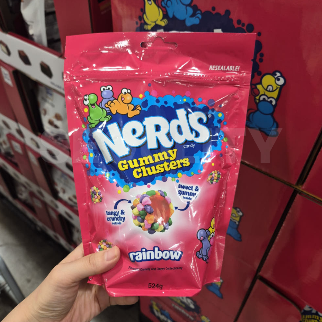 Nerds Gummy Clusters Rainbow Candy 524g Gói lớn | Kẹo dẻo chua ngọt ngào Snack