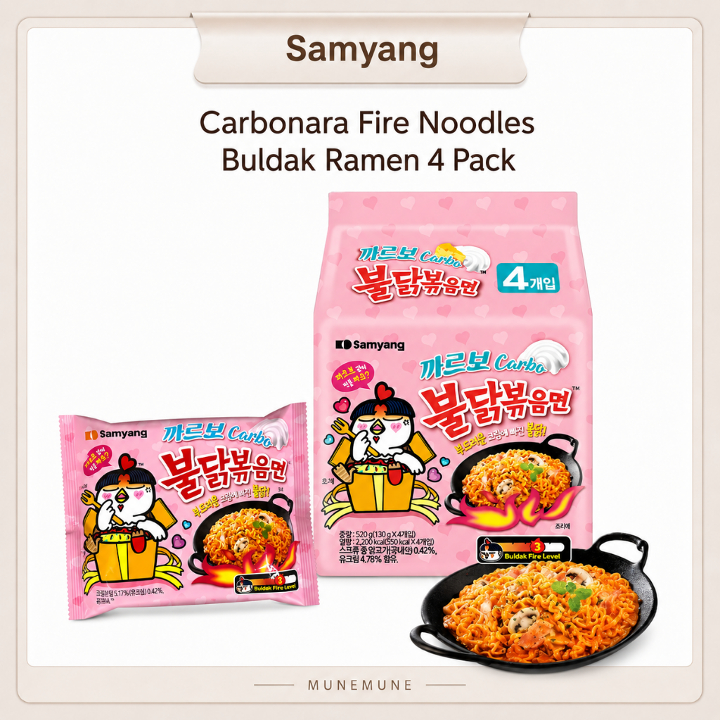 Mì lửa Carbonara Hàn Quốc Buldak Ramen 4 gói