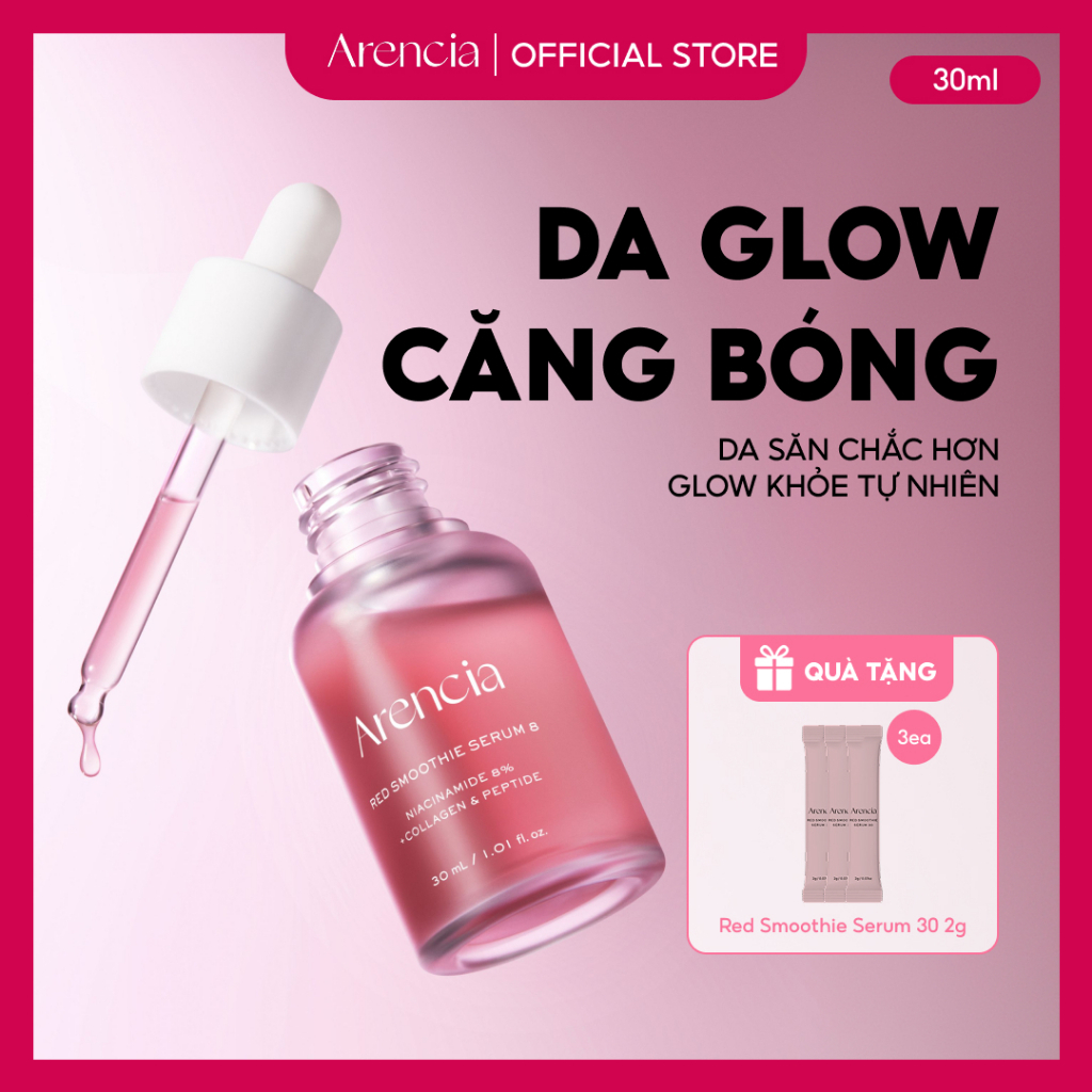 [Arencia] Serum Smoothie Đỏ 30ml – Da Glow Căng Bóng