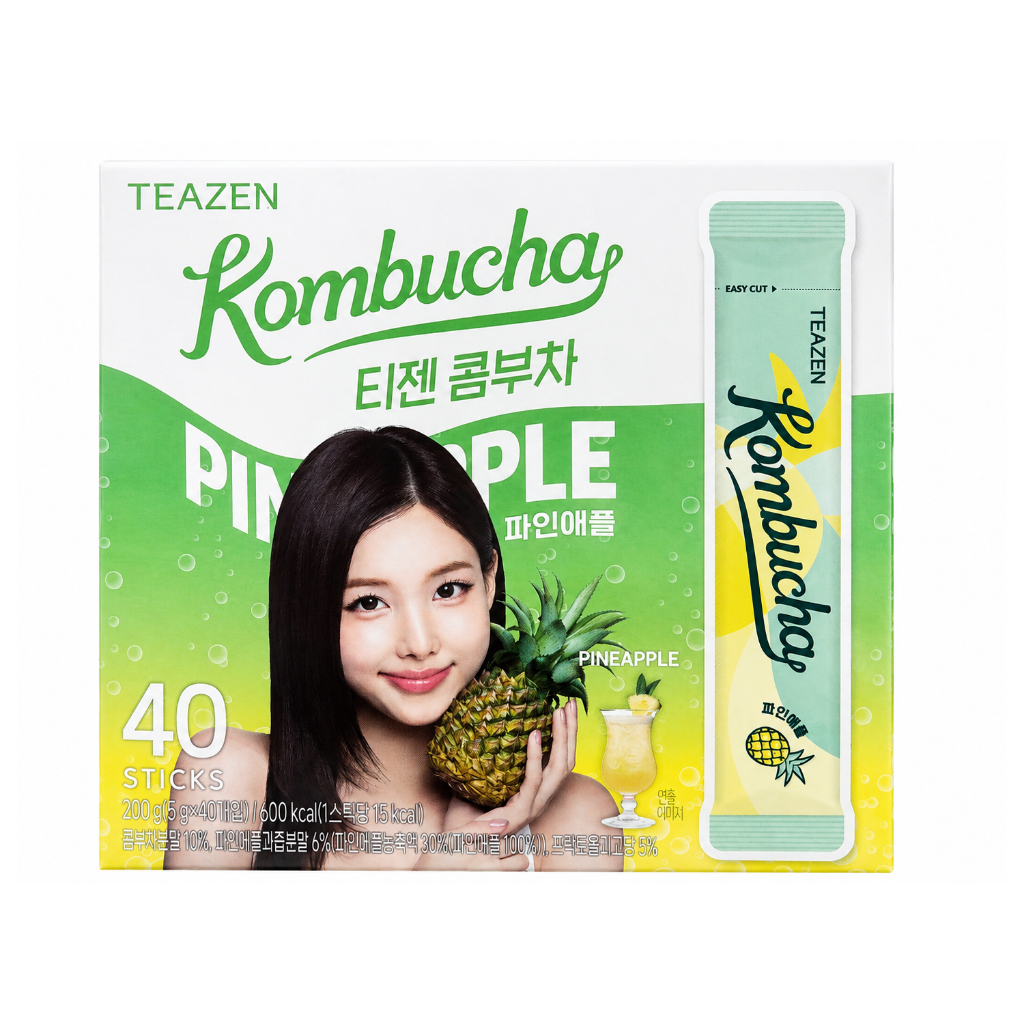 TEAZEN Kombucha Hương dứa Bột uống 40 que