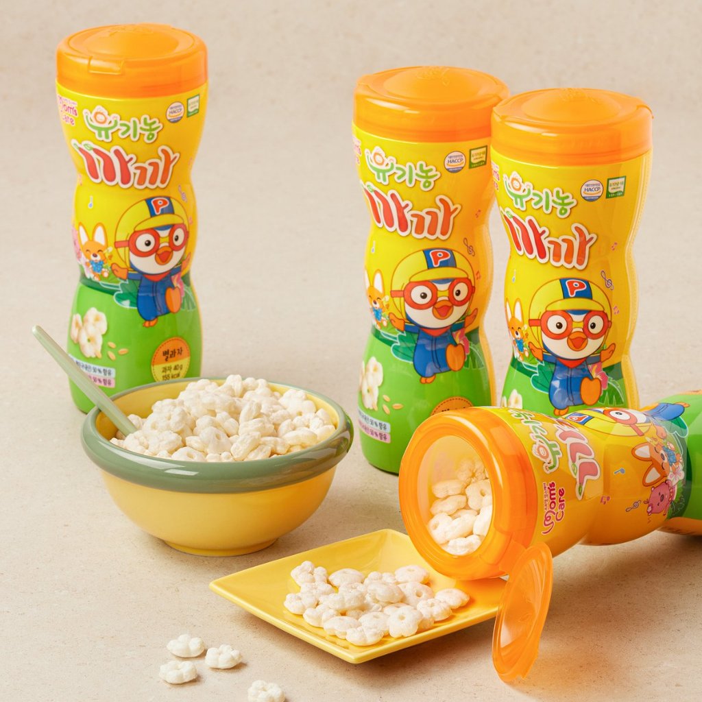 ✨PORORO ORGANIC STAR SNACK 40g x 4 CÁI – BÁNH SÁNG THÂN THIỆN TRẺ EM✨