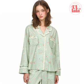   MALL CHÍNH HÃNG  25294WPLLN  ULLALA PAJAMAS Brolly Set bộ đồ ngủ nữ họa tiết cute tay dài Freesize 