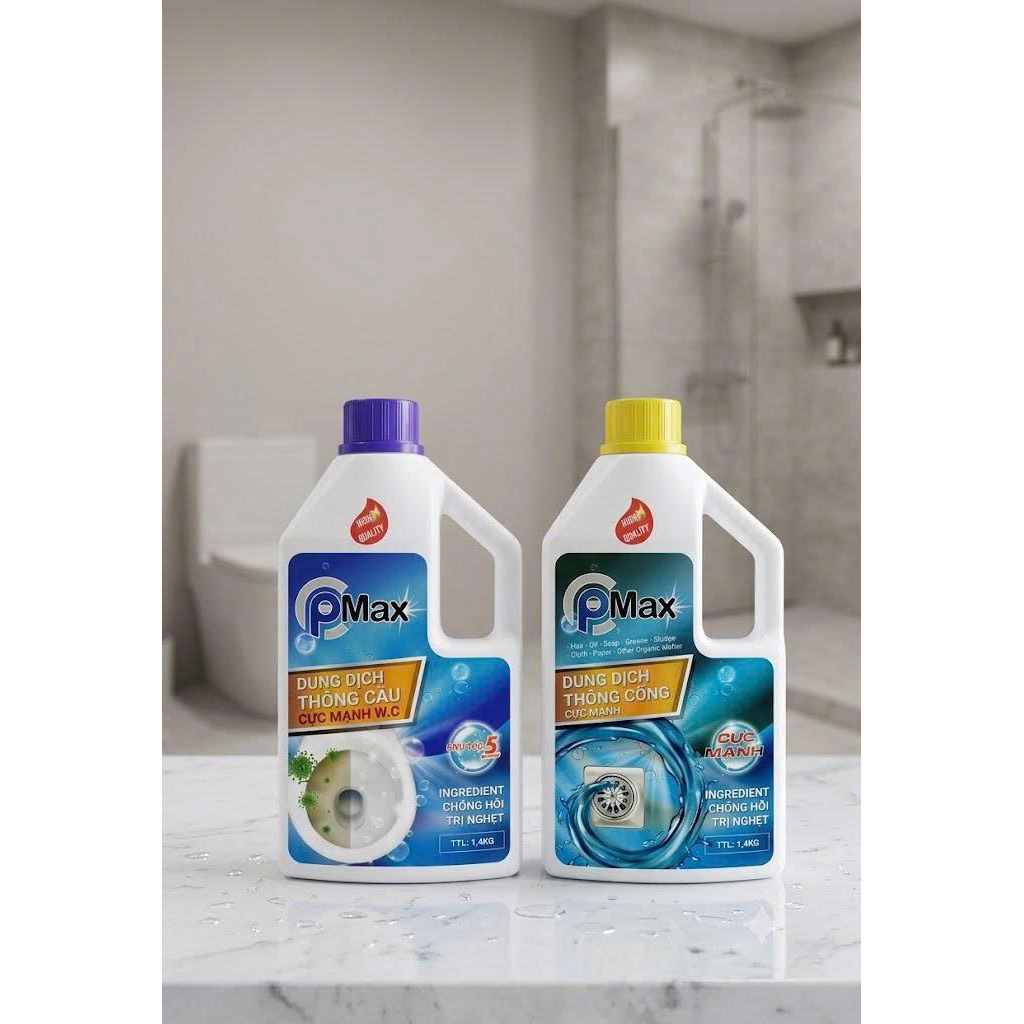 Dung dịch thông cầu, thông cống Pmax 1,4kg