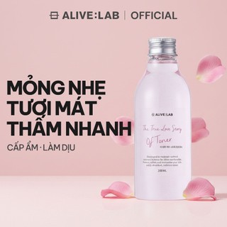 Nước Hoa Hồng ALIVELAB The True Love Story of Toner 200ml – Cấp Ẩm Sâu, Làm Dịu & Phục Hồi Da Nhạy Cảm, Giúp Da Mịn Màng Tươi Mát