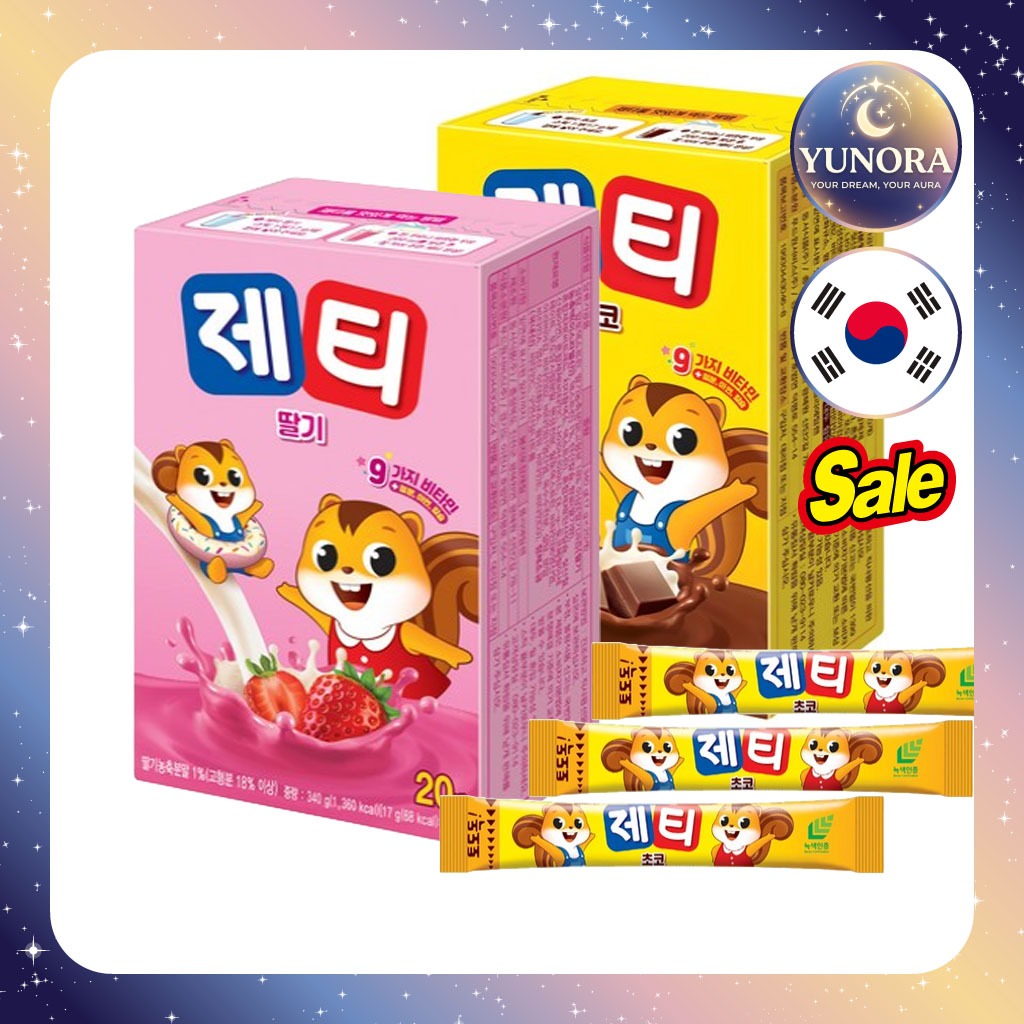 [jetty] Hương Dâu, Nước Uống Vị Sô Cô La, 20 Cái / Nước Uống Dâu Hàn Quốc / Hương Thơm / HÀNG CÓ SẴN