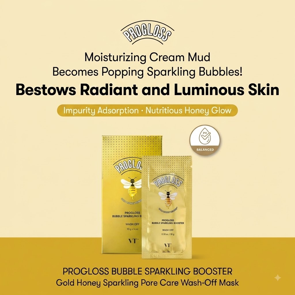 [VT Cosmetic] Progloss Bubble Sparkling Booster (10g x 4ea) | Gói rửa sạch lỗ chân lông sâu | Sản ph