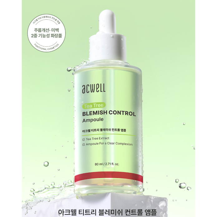 ACWELL Tea Tree Blemish Control Ampoule 80ml 1 sản phẩm Sản xuất tại Hàn Quốc Tea Tree Cica Hydratin
