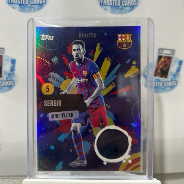 Sergio Busquets Match Worn Thẻ Vải Chạy / 250