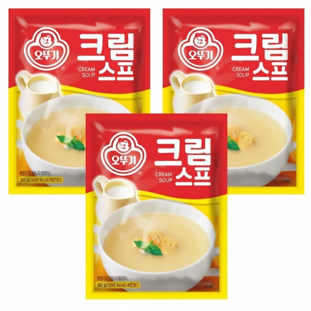[Ottogi] Súp Kem (80g) x 3 Gói | Hỗn hợp súp bột tức thì | Thực phẩm thoải mái Hàn Quốc / K-food / S